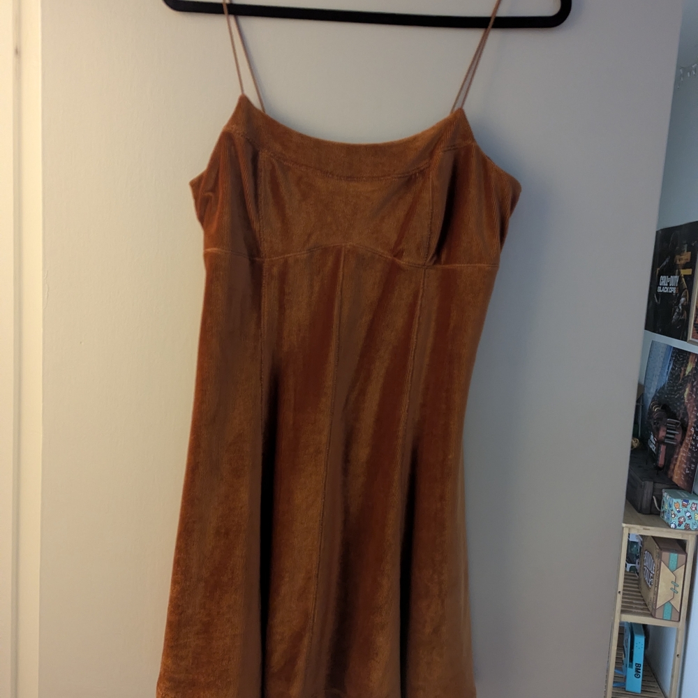 Wild Fable Copper Corduroy Mini Dress